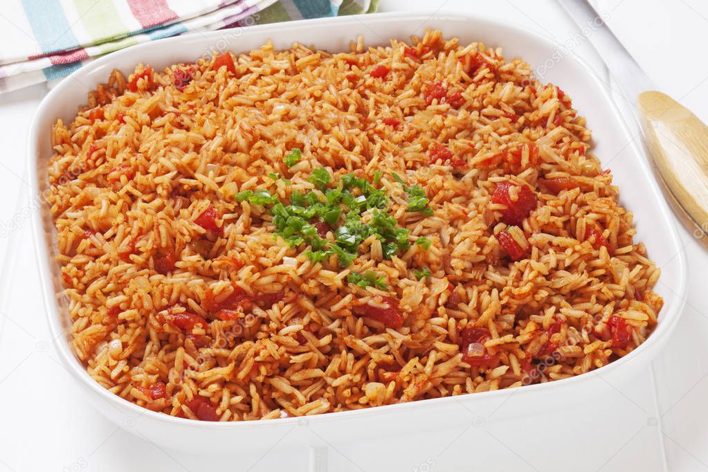 Spanish Rice in a Bowl