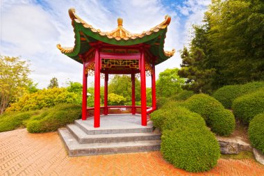 Çince Pagoda Hamilton bahçeleri Yeni Zelanda