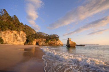 Coromandel Cathdral Cove Early Morning Light clipart