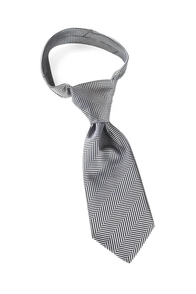 Серый галстук с Виндзорским узлом — стоковое фото