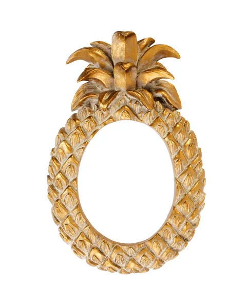Foto Frame gouden Fancy ananas vorm — Stockfoto
