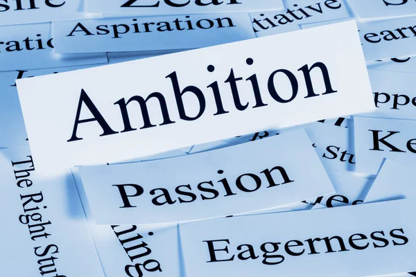Concepto de ambición en palabras — Foto de Stock