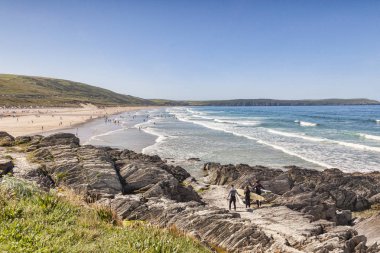 Woolacombe Beach Devon İngiltere'de