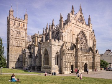 Exeter katedral Devon İngiltere'de
