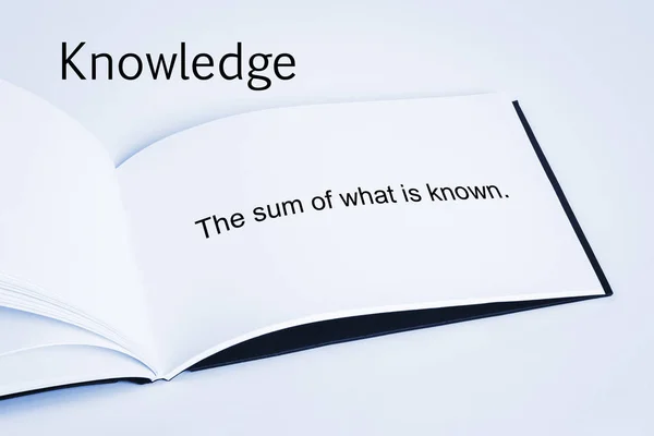 Conceito de Conhecimento Definição — Fotografia de Stock