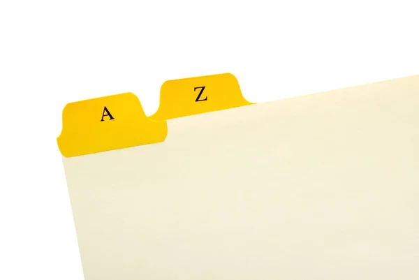 Tarjetas A a Z en blanco — Foto de Stock