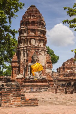 Buda heykeli Ayutthaya Tayland