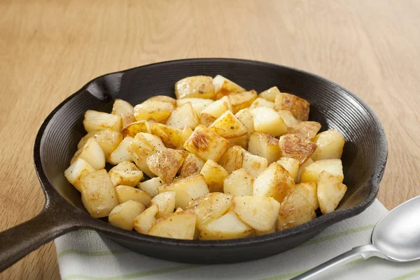 Home Fries or Saute Potatoes in a Skillet — Stock Photo, Image