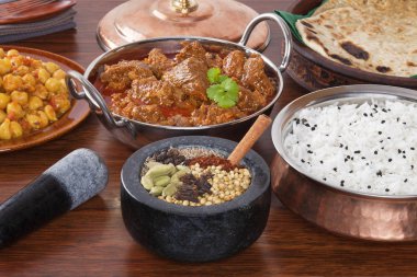 Hint yemekleri kuzu Rogan Josh köri baharatı seçimi