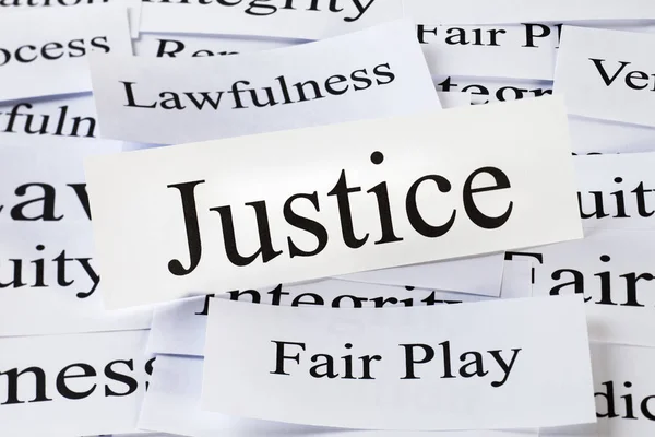 Justice Concept in Words — Stock Photo, Image