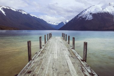 İskele Lake Rotoiti Yeni Zelanda