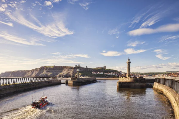 Whitby λιμάνι Βόρειο Γιορκσάιρ Uk — Φωτογραφία Αρχείου