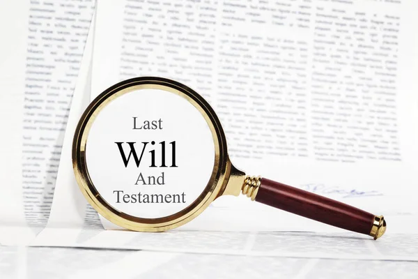 Will Concept with Magnifying Glass — Stock Photo, Image