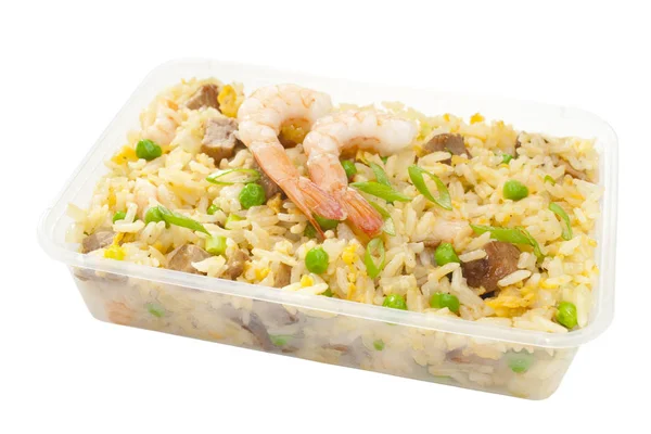 Comida china para llevar Especial arroz frito Plástico Fastfood Contai — Foto de Stock