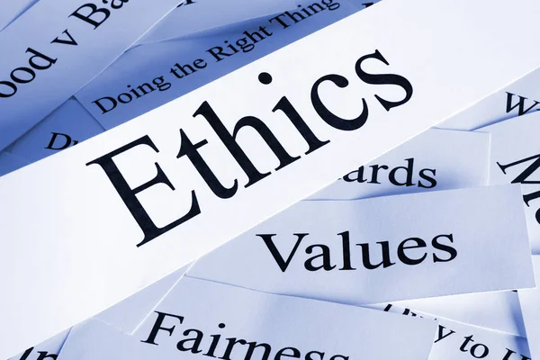 Concepto de ética en palabras —  Fotos de Stock