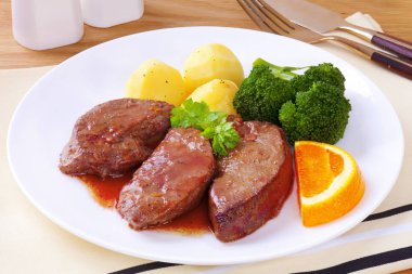 Liver Braised in Wine Sauce clipart