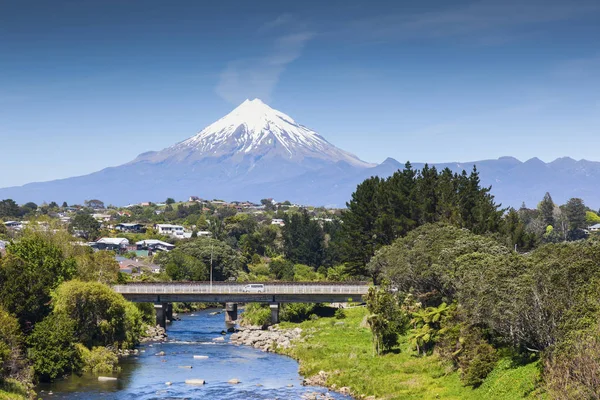 Taranaki Yeni Plymouth üzerinden — Stok fotoğraf