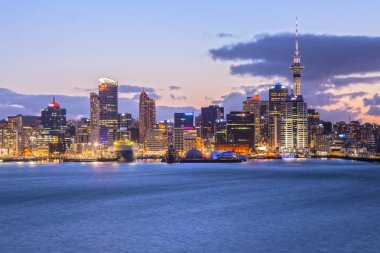 Auckland manzarası mor