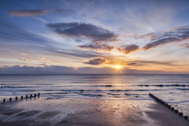 Bridlington gündoğumu Yorkshire İngiltere'de
