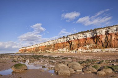 Hunstanton şeker kayalıklarla Norfolk İngiltere İngiltere