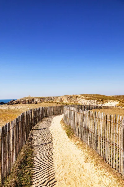 Camino a través de dunas de arena — Foto de Stock