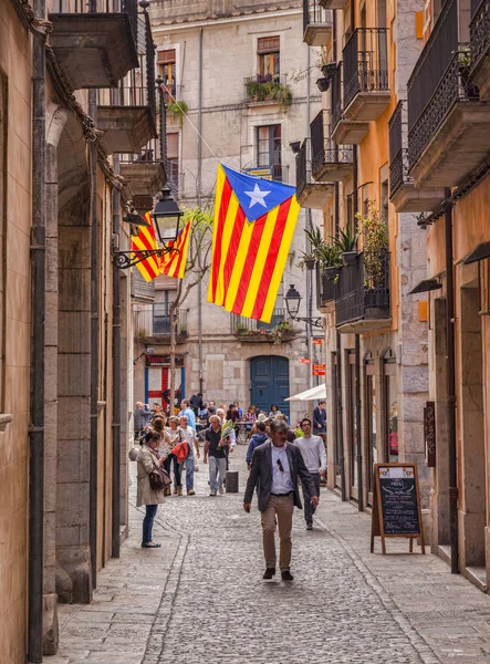 Каталанська-прапор Іспанії — стокове фото