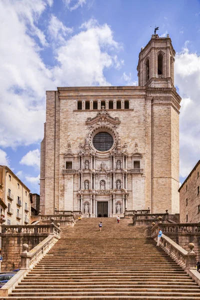 Girona, Spanien, katedralen Santa Maria del Girona — Stockfoto