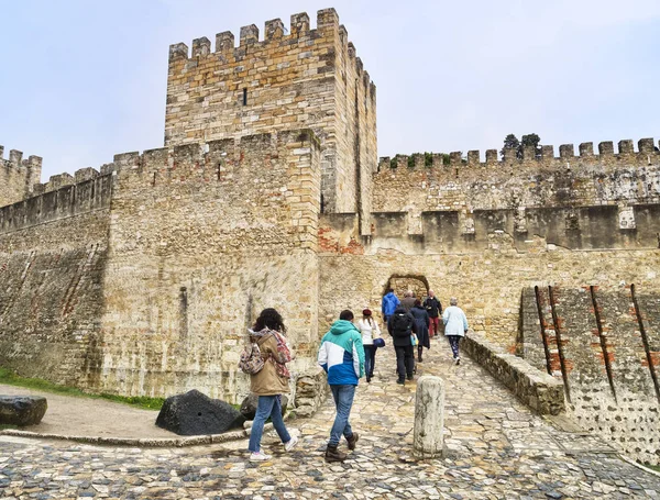 Maurský hrad Lisabon Portugalsko — Stock fotografie
