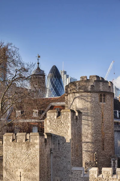 Tower of London és a uborka — Stock Fotó