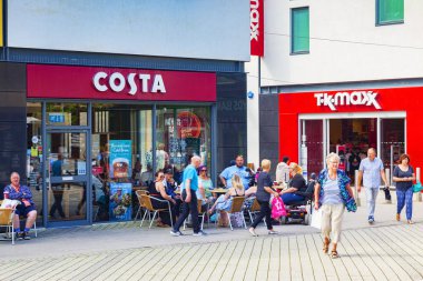 Costa Coffee Shop St Austell Cornwall İngiltere'de