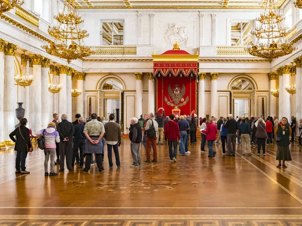 Palácio de Inverno São Petersburgo Rússia Great Throne Room — Fotografia de Stock