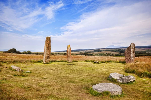 Machrie Moor Stone Circle Ilha de Arran Escócia — Fotografia de Stock