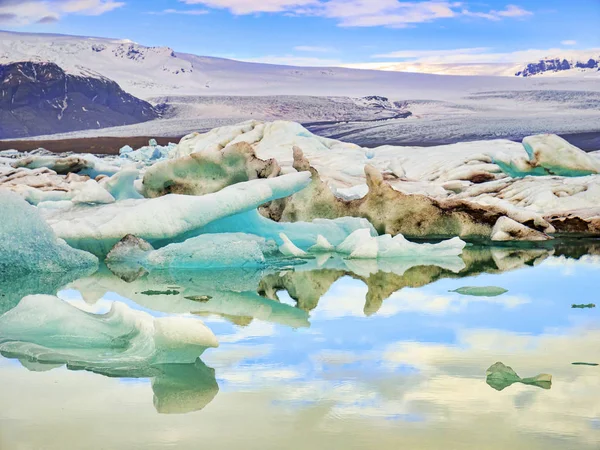 Lagune de la rivière glaciaire Jokulsarlon Islande — Photo