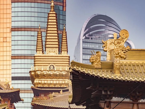 Jingan-Tempel, shanghai, China — Stockfoto