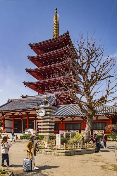 Tokyo, Japán, Five Story Pagoda — Stock Fotó