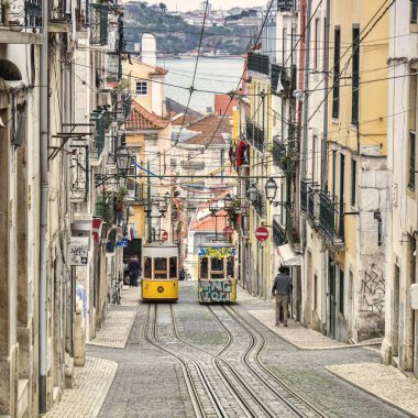Bica Lift Lisbon Portugal clipart