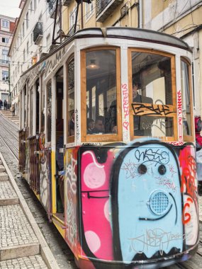 Da Bica Lift Lisbon Portugal clipart