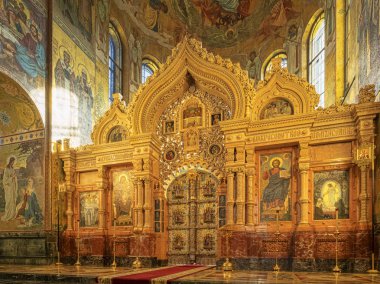 Dökülen Kan St Peterburg Rusya İç Kilisesi