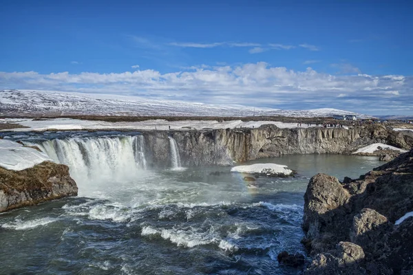 Godafoss, Ünlü Şelale, İzlanda — Stok fotoğraf