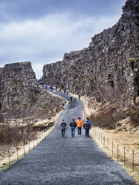 Canyon d'Almannagja, Parc national de Thingvellir, Islande — Photo