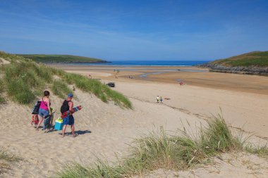 Crantock Beach Cornwall İngiltere