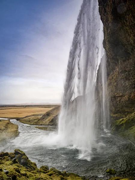 Seljalandsfoss καταρράκτη Ισλανδία — Φωτογραφία Αρχείου