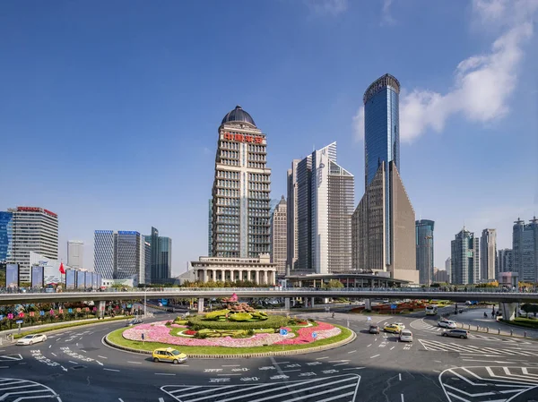 Mingzhu Roundabout, Pudong, Shanghai – stockfoto