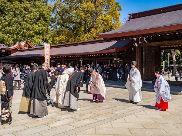 Cérémonie de mariage shinto, Meiji Jingu — Photo