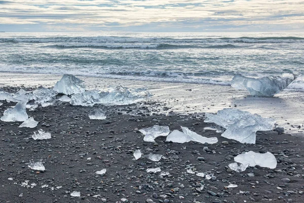 Алмазный пляж Южной Исландии Стоковое Фото