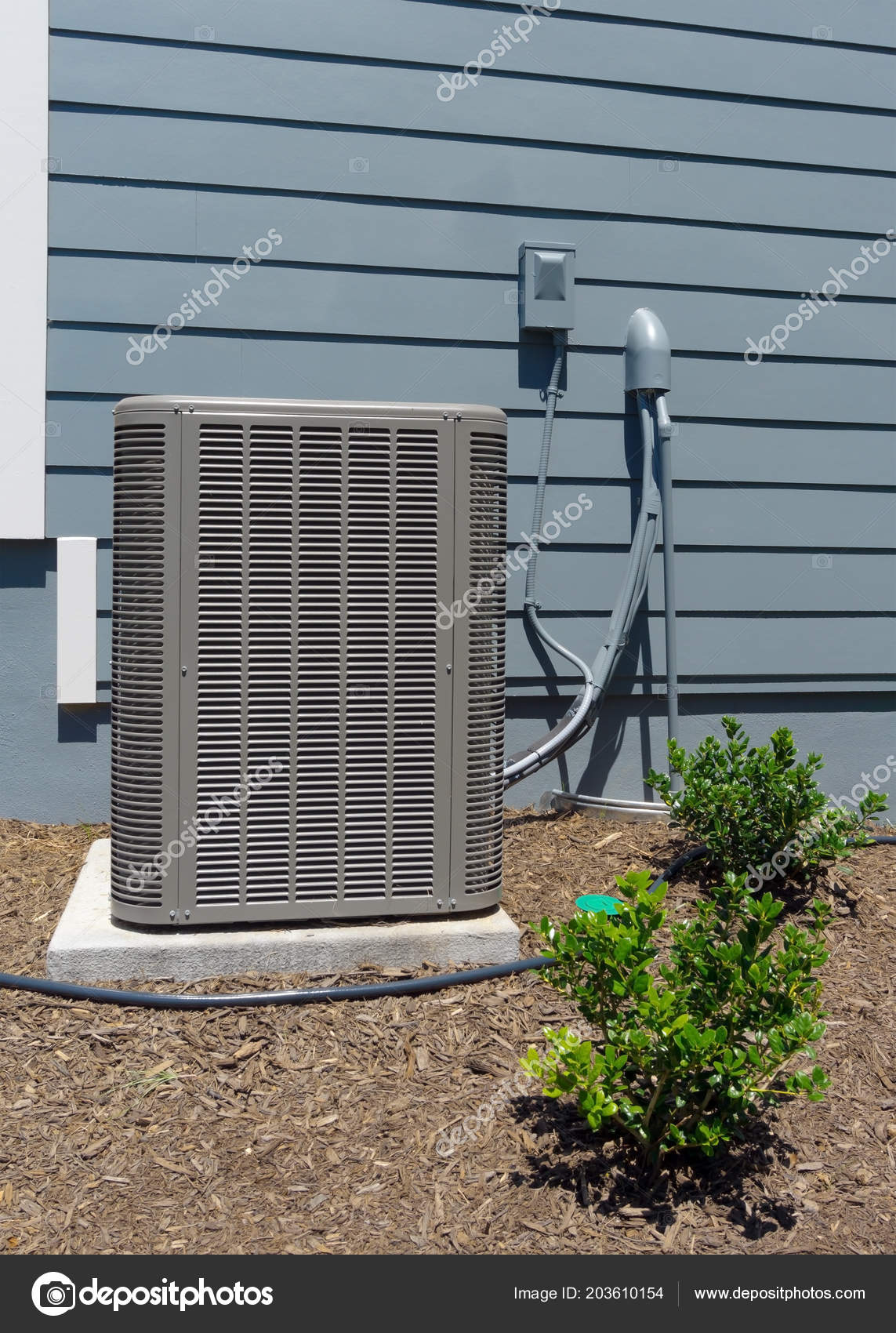 Residential House Air Conditioner Compressor Units Stock Photo by ©kzlobastov 203610154