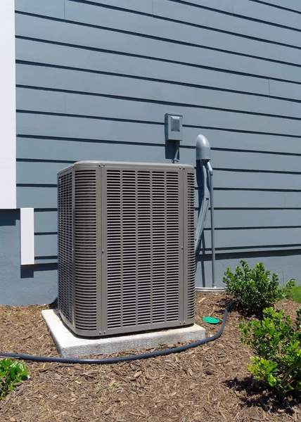 Residencieel Huis Airconditioner Compressor Eenheden — Stockfoto