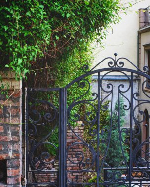 Demir dövmeli demir kapı.