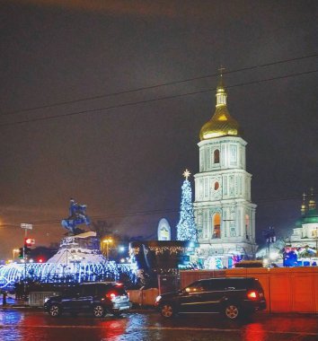 Noel süsleri. Kyiv, Ukrayna