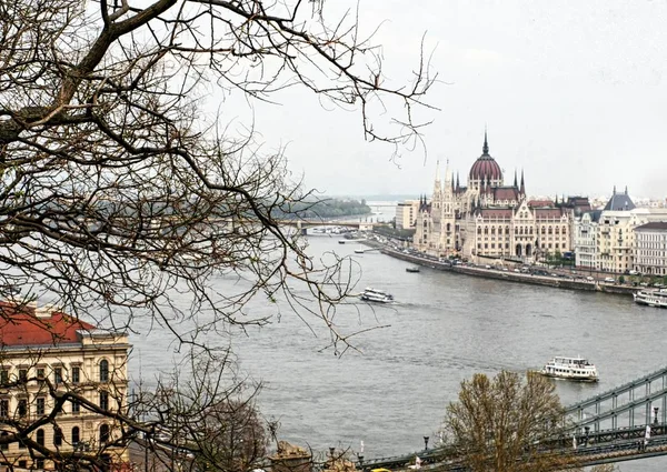 Widok Miasto Góry Wskazać — Zdjęcie stockowe